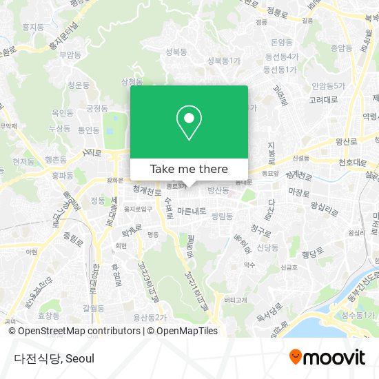 다전식당 map