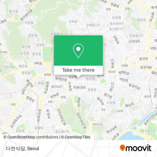 다전식당 map