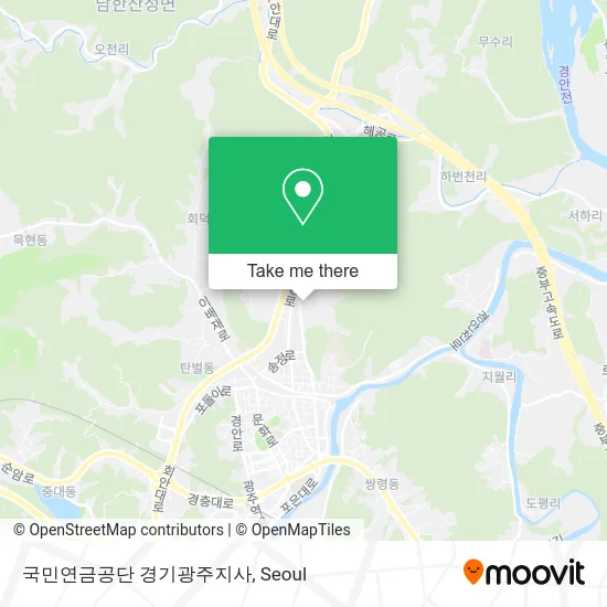 국민연금공단 경기광주지사 map