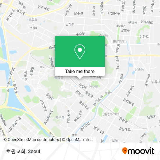 초원교회 map