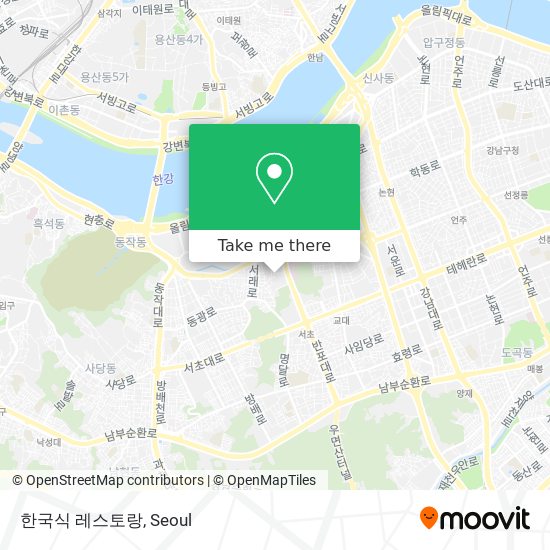 한국식 레스토랑 map