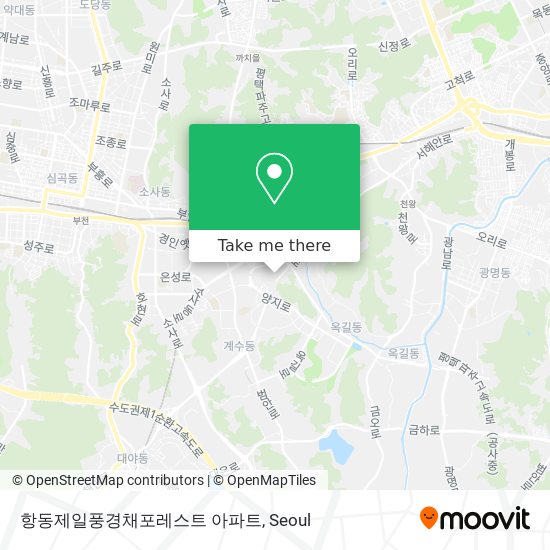 항동제일풍경채포레스트 아파트 map