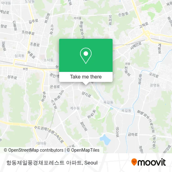 항동제일풍경채포레스트 아파트 map