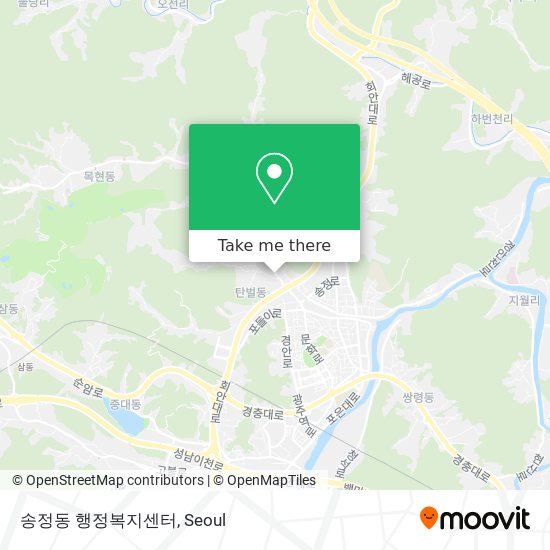 송정동 행정복지센터 map