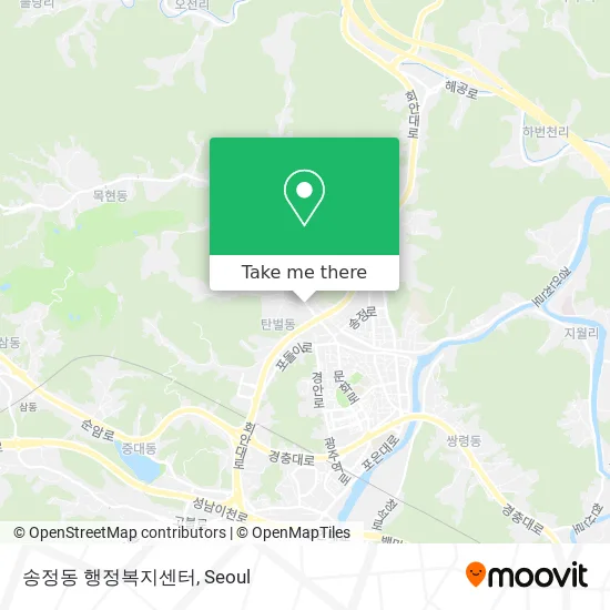 송정동 행정복지센터 map