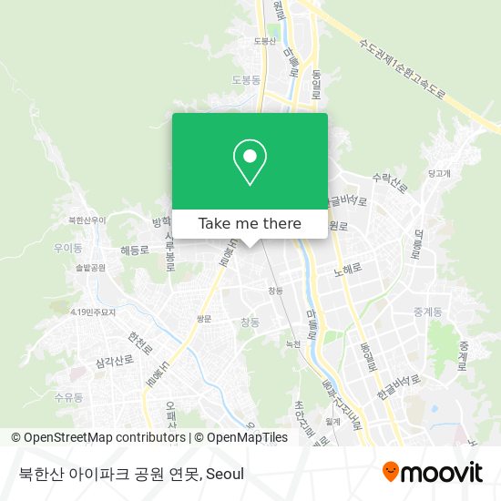 북한산 아이파크 공원 연못 map