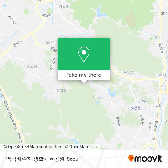 백석배수지 생활체육공원 map