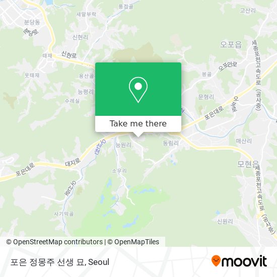 포은 정몽주 선생 묘 map