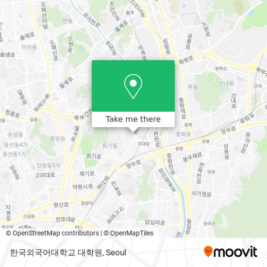 한국외국어대학교 대학원 map