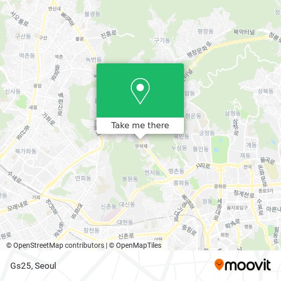 How to get to Gs25 in 서대문구, 서울시 by Bus or Subway?