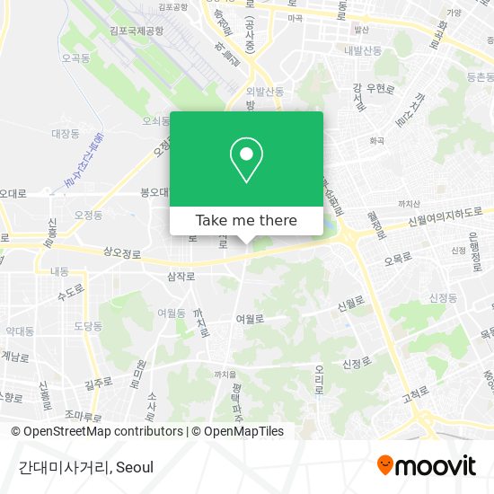 간대미사거리 map