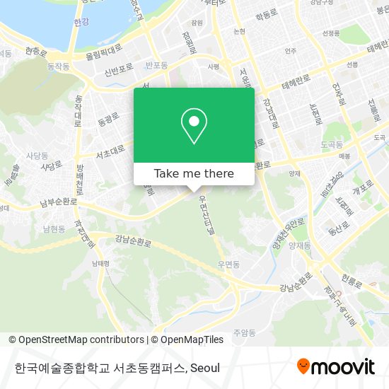 한국예술종합학교 서초동캠퍼스 map