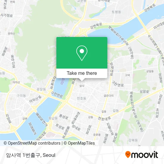 암사역 1번출구 map