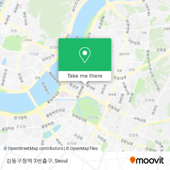 강동구청역 3번출구 map