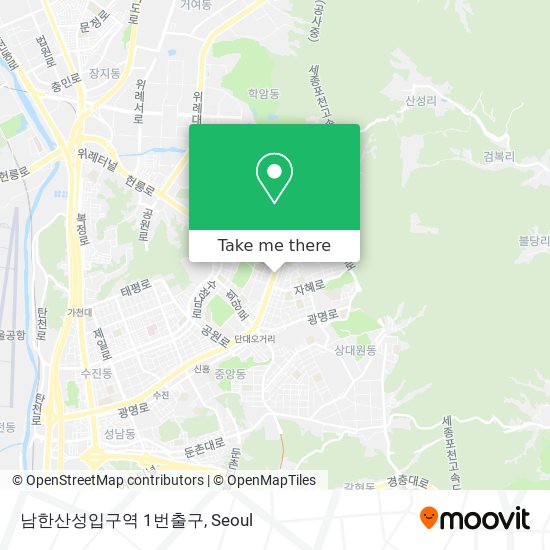 남한산성입구역 1번출구 map