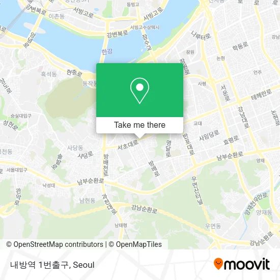 내방역 1번출구 map