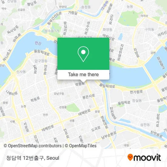 청담역 12번출구 map