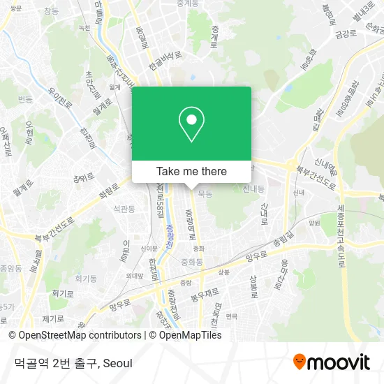 먹골역 2번 출구 map