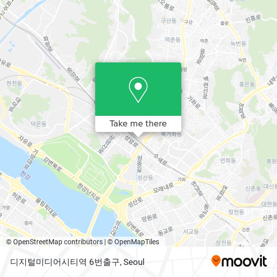 디지털미디어시티역 6번출구 map