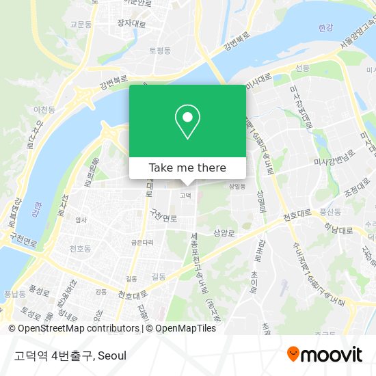 고덕역 4번출구 map