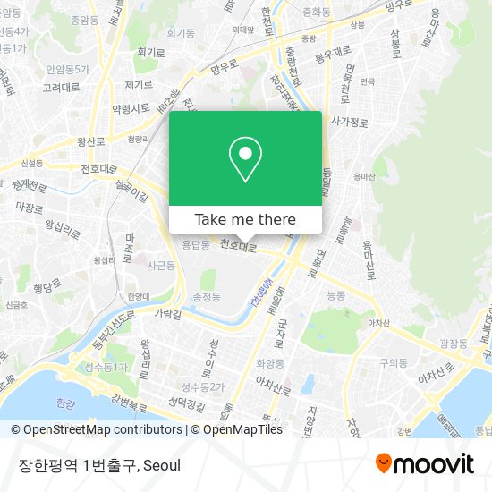 장한평역 1번출구 map