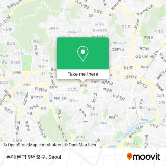 동대문역 9번출구 map