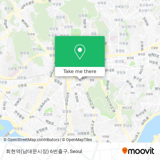 회현역(남대문시장) 6번출구 map