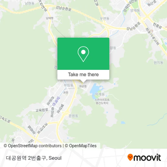 대공원역 2번출구 map