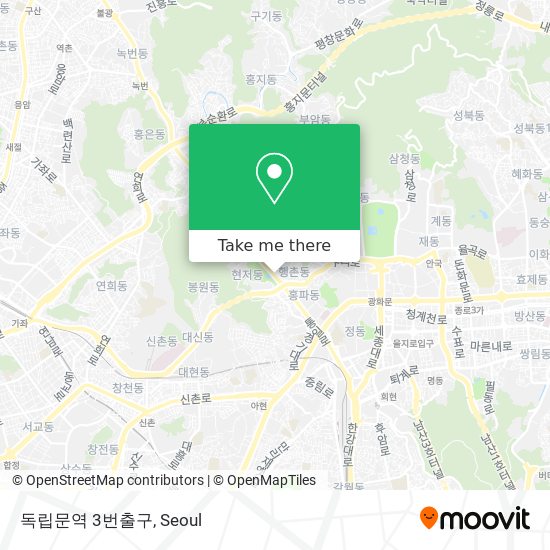 독립문역 3번출구 map