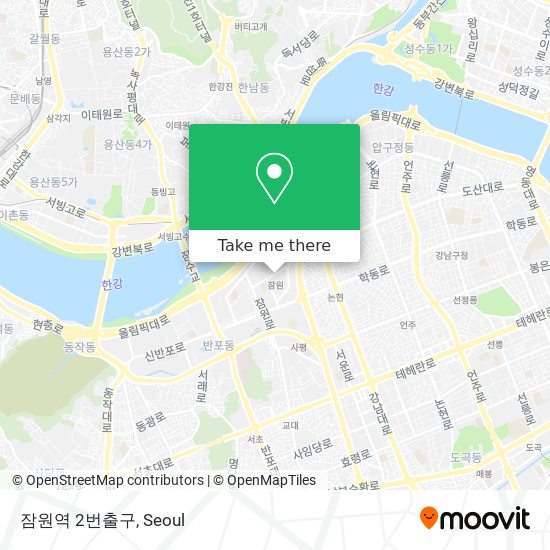 잠원역 2번출구 map