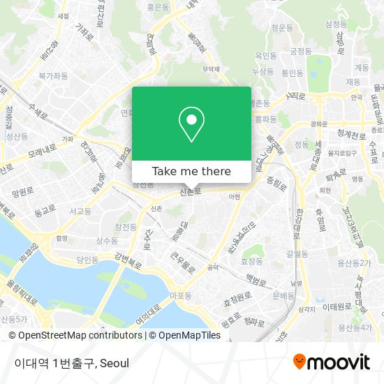 이대역 1번출구 map