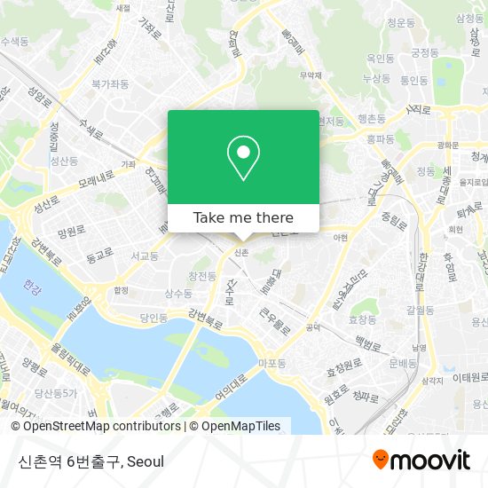 신촌역 6번출구 map