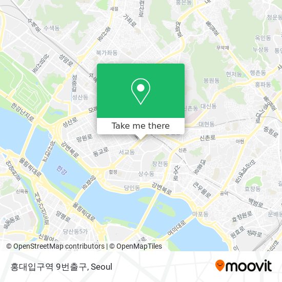 홍대입구역 9번출구 map