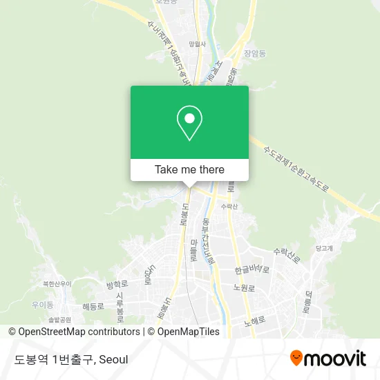 도봉역 1번출구 map
