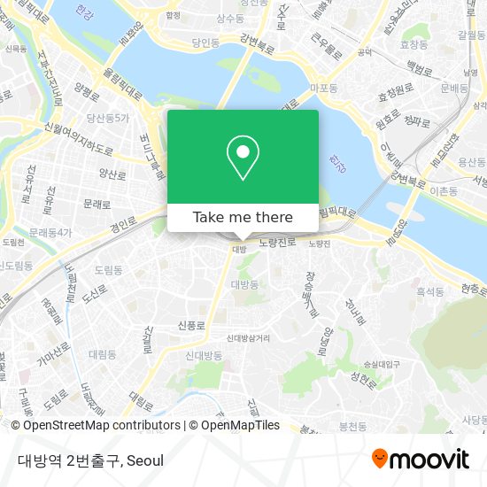 대방역 2번출구 map