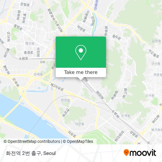 화전역 2번 출구 map