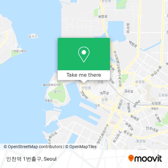 인천역 1번출구 map