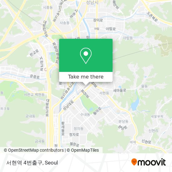 서현역 4번출구 map