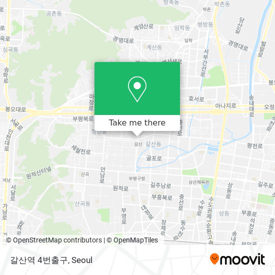 갈산역 4번출구 map