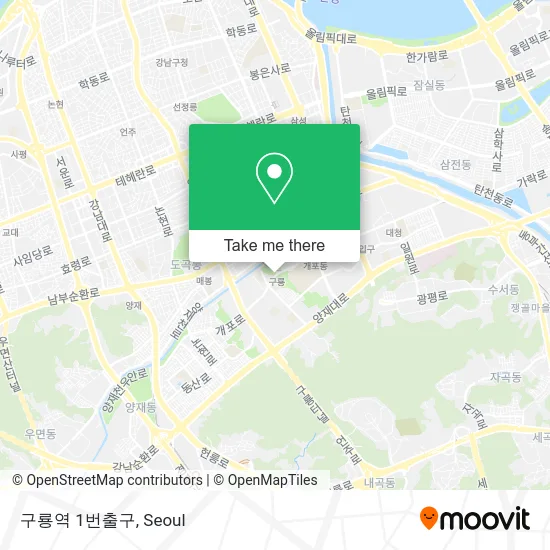 구룡역 1번출구 map