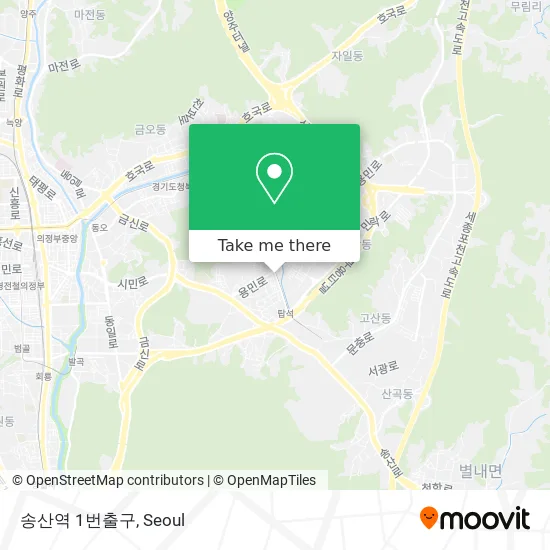 송산역 1번출구 map