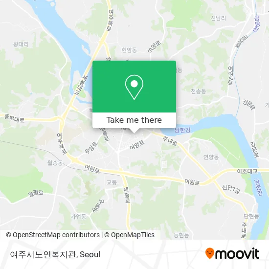 여주시노인복지관 map