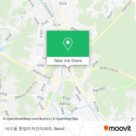 석수동 한양수자인아파트 map