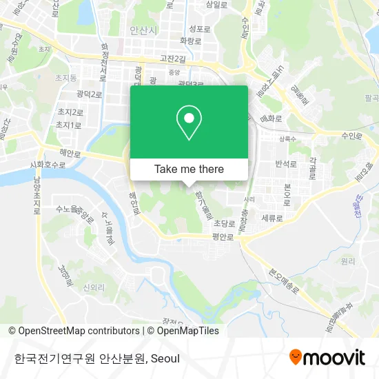 한국전기연구원 안산분원 map
