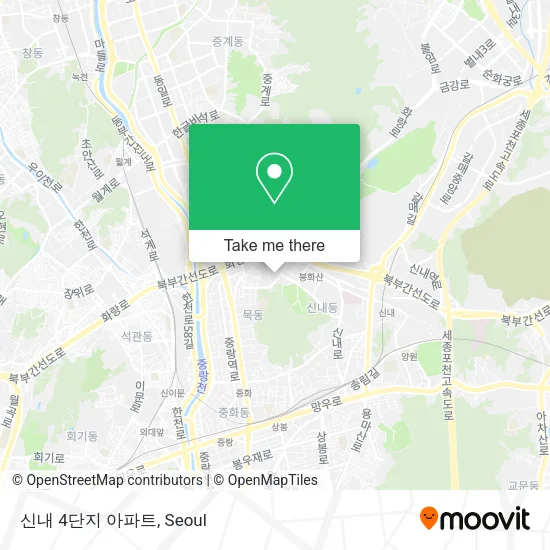 신내 4단지 아파트 map