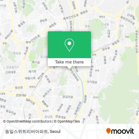 동일스위트리버아파트 map