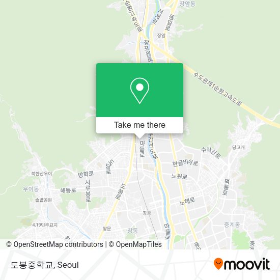 도봉중학교 map
