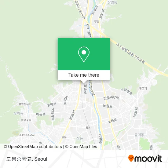 도봉중학교 map