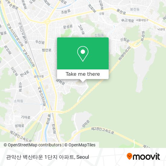 관악산 벽산타운 1단지 아파트 map