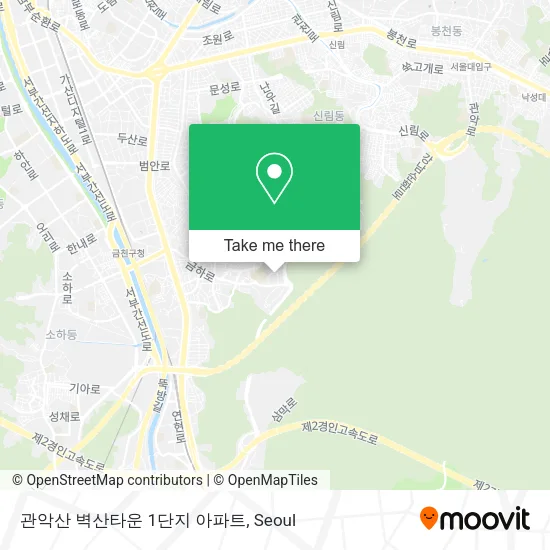 관악산 벽산타운 1단지 아파트 map